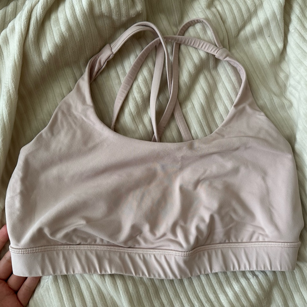 LULULEMON ENERGY BRA - Size 10 in the color MILKSHAKE
